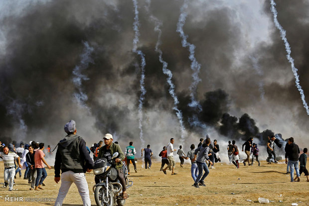 غزہ میں صہیونیوں کے خلاف عوامی مظاہرے جاری