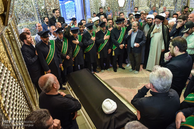 وداع با پیکر آیت الله ایمانی در شیراز