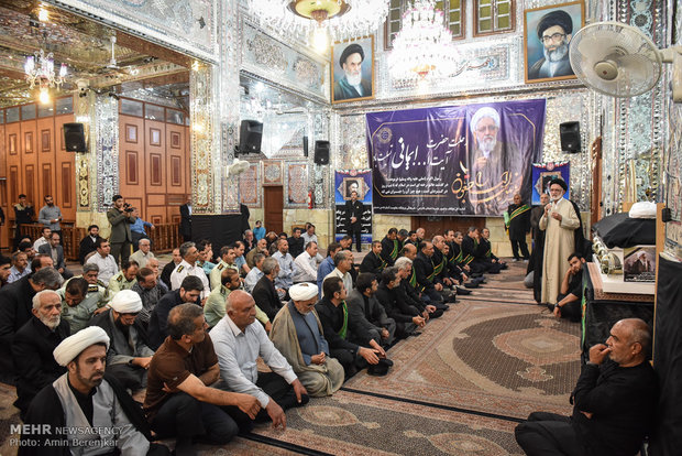 وداع با پیکر آیت الله ایمانی در شیراز
