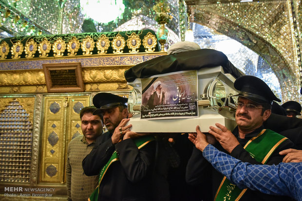 وداع با پیکر آیت الله ایمانی در شیراز