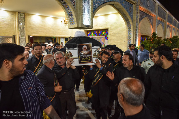 وداع با پیکر آیت الله ایمانی در شیراز