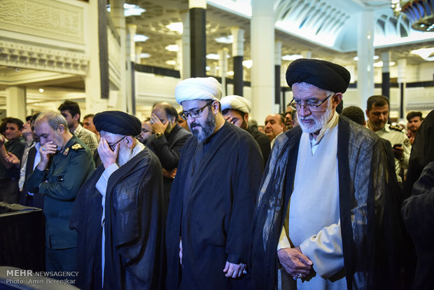 وداع با پیکر آیت الله ایمانی در شیراز