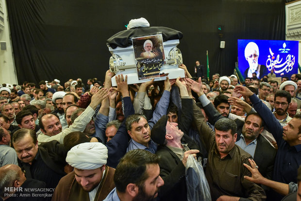 وداع با پیکر آیت الله ایمانی در شیراز