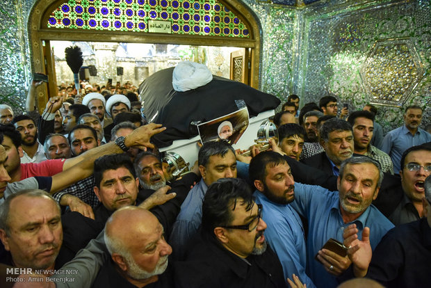 وداع با پیکر آیت الله ایمانی در شیراز