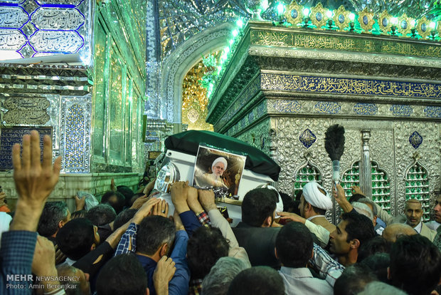 وداع با پیکر آیت الله ایمانی در شیراز