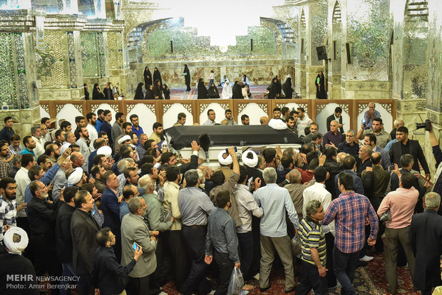 وداع با پیکر آیت الله ایمانی در شیراز