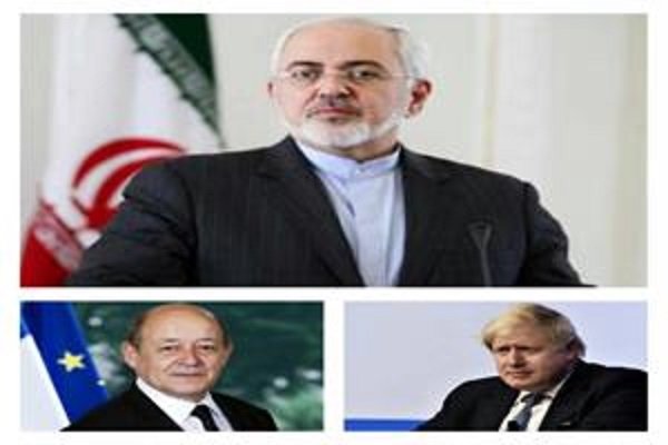 FM Zarif holds phone talks with UK, French counterparts