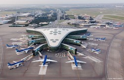 PHOTO: A general view of the Heydar Aliyev International Airport in Baku. 