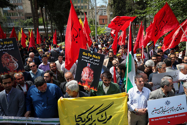 وقفات احتجاجية في طهران تنديداً بجرائم الكيان الصهيوني