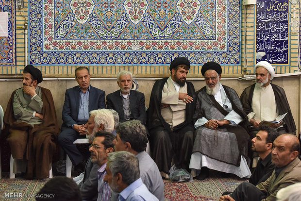 مراسم هفتمین روز درگذشت آیت الله ایمانی در شیراز