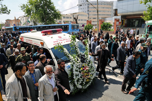 مراسم تشییع حجت الاسلام غلامرضا حسنی - خلیل موستوفی