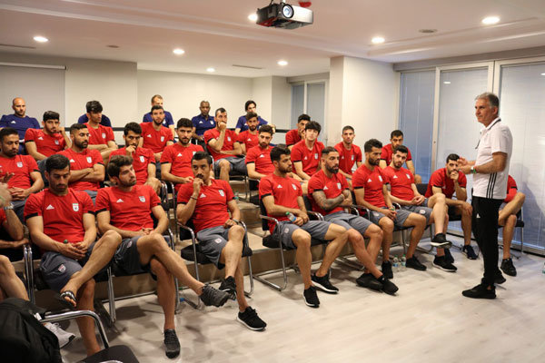 جلسه فنی بازیکنان تیم ملی قبل از دیدار با ترکیه برگزار شد