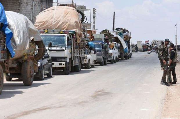 Hundreds of locals return to villages cleansed of terrorism in Aleppo, Idleb 