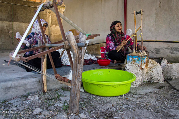 Silk farming and weaving in Iran’s Golestan province