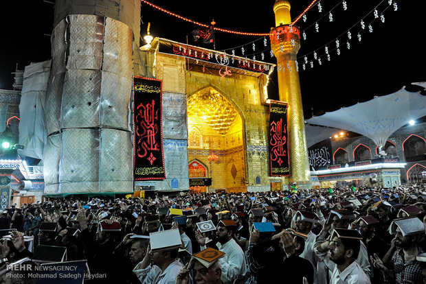 مراسم احیا شب بیست و یکم ماه رمضان در نجف اشرف‎‎