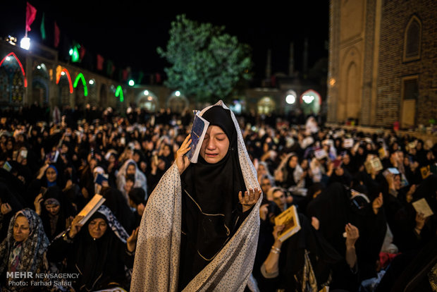 مراسم احیای شب بیست و سوم ماه رمضان در قزوین