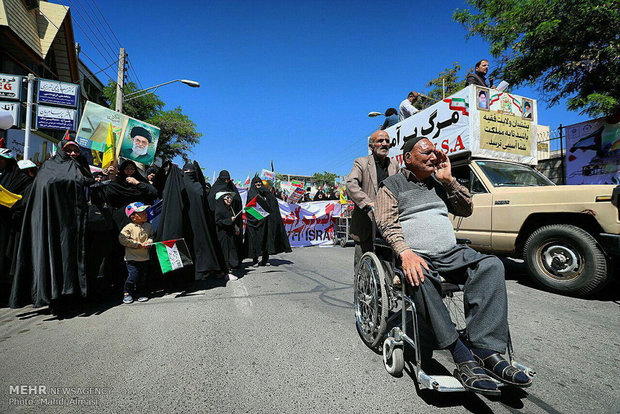 راهپیمایی روز قدس در زنجان