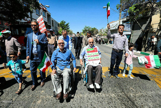 راهپیمایی روز قدس در زنجان