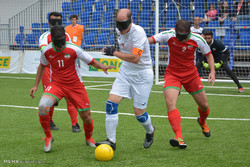 دیدار تیم های ملی فوتبال نابینایان ایران و فرانسه