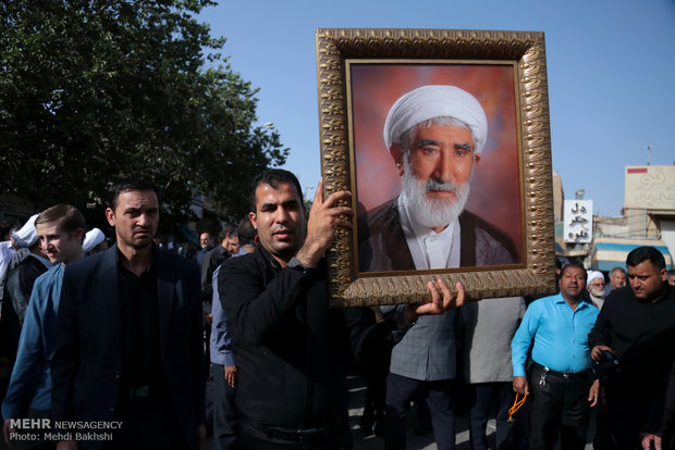 مراسم تشییع پیکر حجت‌الاسلام احمد احمدی در قم‎
