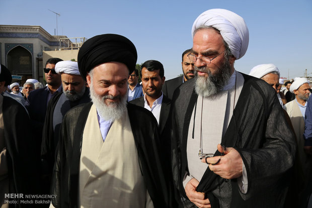 مراسم تشییع پیکر حجت‌الاسلام احمد احمدی در قم‎