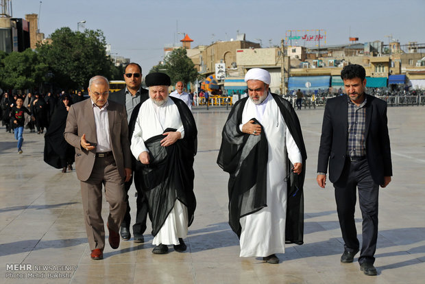 مراسم تشییع پیکر حجت‌الاسلام احمد احمدی در قم‎