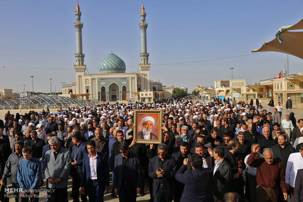 مراسم تشییع پیکر حجت‌الاسلام احمد احمدی در قم‎