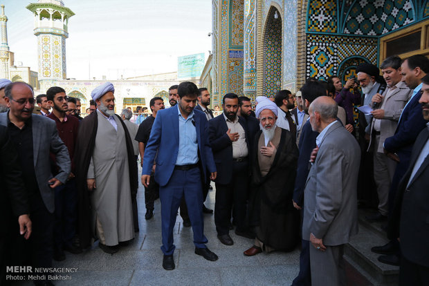 مراسم تشییع پیکر حجت‌الاسلام احمد احمدی در قم‎