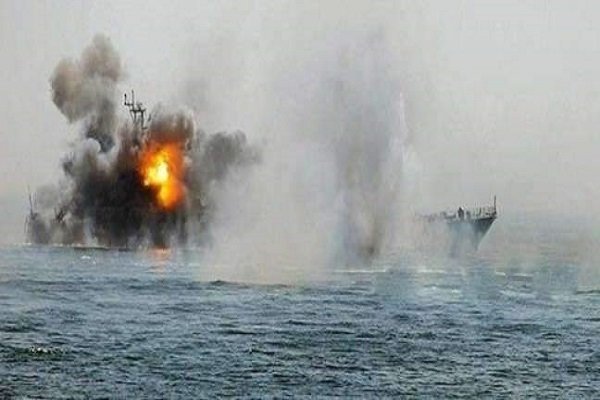 یمنی فورسز نےسعودی عرب کی جنگي کشتی کو تباہ کردیا