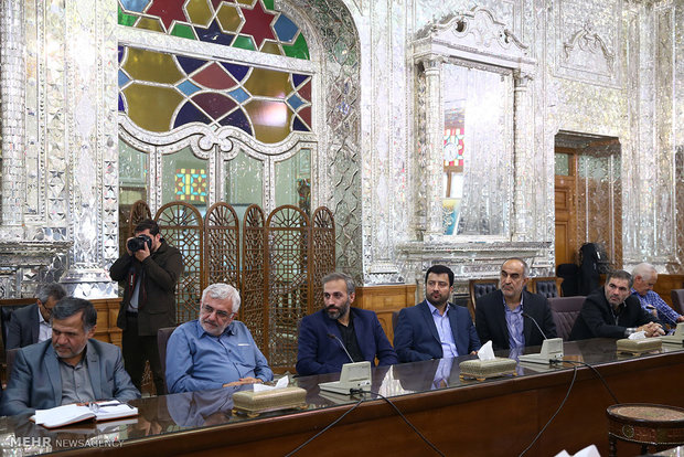  دیدار اعضای شورای مرکزی حزب موتلفه اسلامی با رئیس مجلس