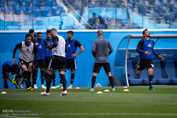 آخرین تمرین تیم ملی فوتبال ایران قبل از دیدار با تیم مراکش