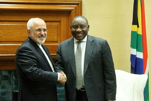 Zarif says Iran, S Africa to forge closer coop.