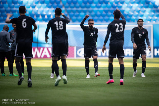 آخرین تمرین تیم ملی فوتبال ایران قبل از دیدار با تیم مراکش