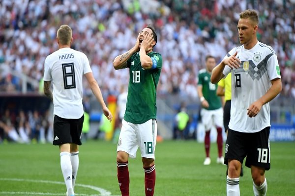 روس میں جاری فٹ بال ورلڈ کپ میں میکسیکو نے جرمنی کو شکست دے دی