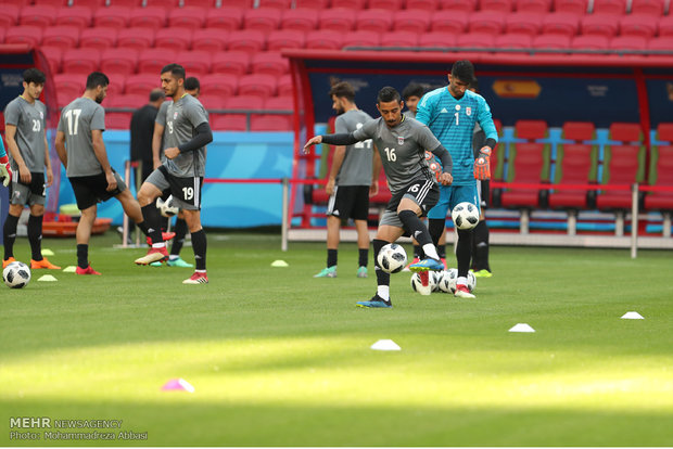 Iran's training session before meeting Spain