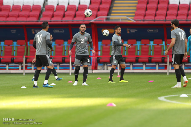 Iran's training session before meeting Spain