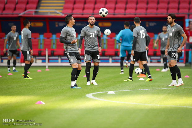 Iran's training session before meeting Spain