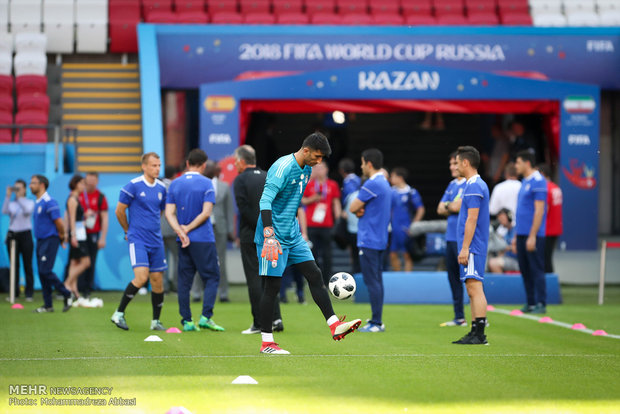 Iran's training session before meeting Spain