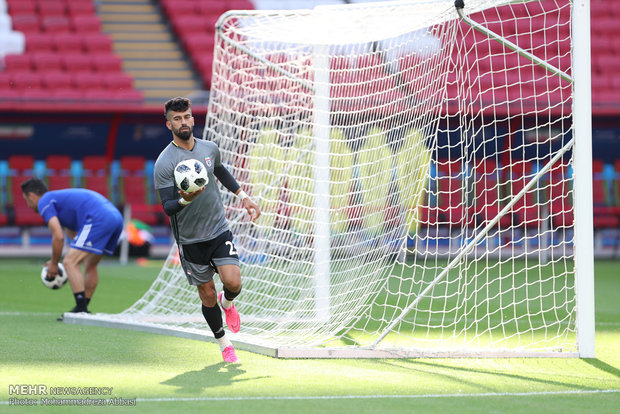 Iran's training session before meeting Spain