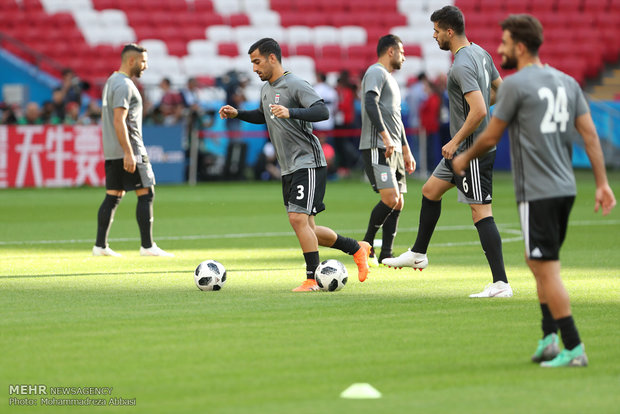 Iran's training session before meeting Spain