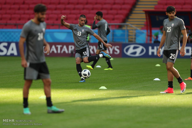 Iran's training session before meeting Spain