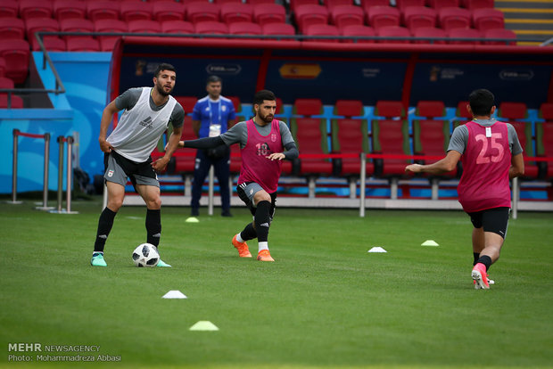 Iran's training session before meeting Spain