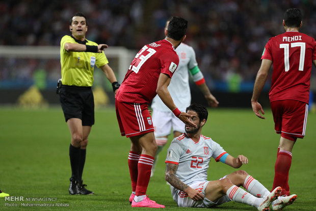 بازتاب باخت تیم ملی فوتبال ایران مقابل اسپانیا