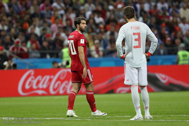 دیدار تیم های ملی فوتبال ایران و اسپانیا