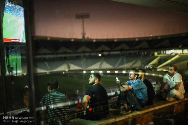 Families watch Iran-Spain match at Azadi Stadium