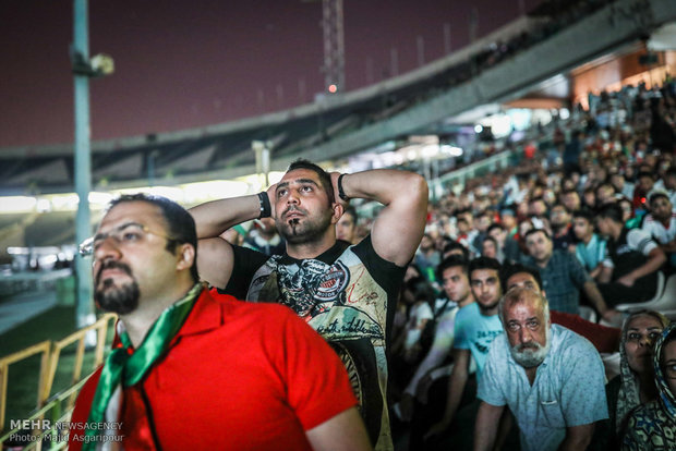 Families watch Iran-Spain match at Azadi Stadium