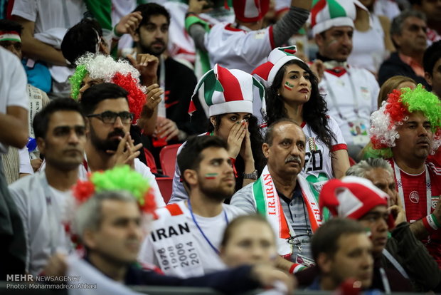 Iranian fans at Kazan Arena