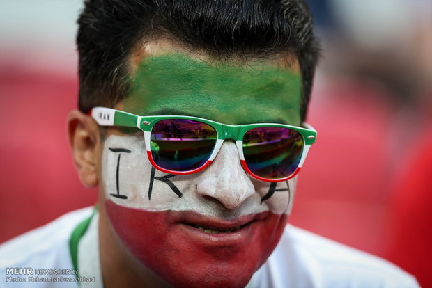 Iranian fans at Kazan Arena