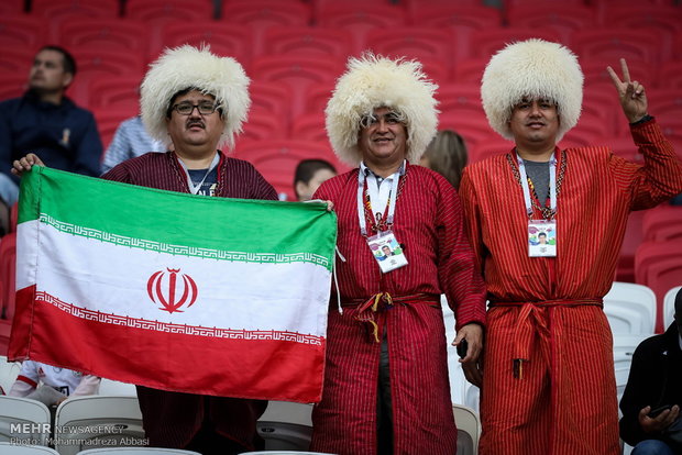 Iranian fans at Kazan Arena