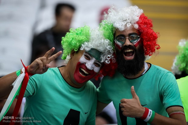 Iranian fans at Kazan Arena